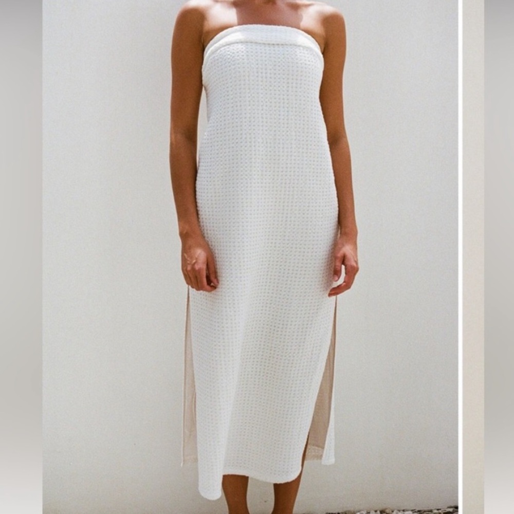 Sabo Skirt White Midi Slip Dress